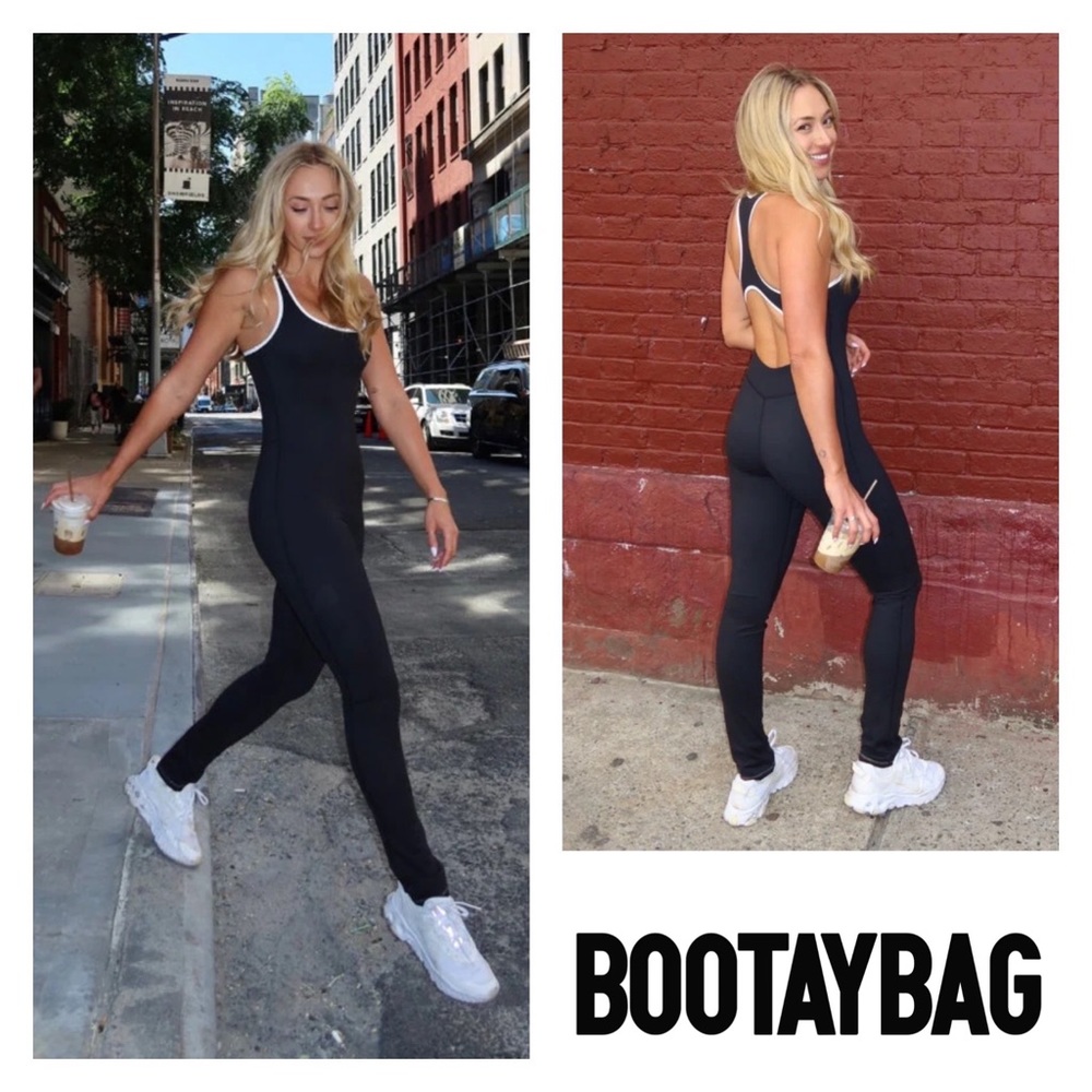 New! BOOTAYBAG Cut-Out Ellyette Jumpsuit in Black - Picture 2 of 13